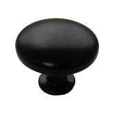 Ручка-кнопка мебельная Trodos "9095" алюминий, черный, хедер