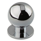 Ручка-кнопка мебельная Trodos "ZY-108" сплав ЦАМ, хром