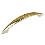 Ручка-скоба мебельная Trodos "ZY-10" 96мм сплав ЦАМ 26гр, золото