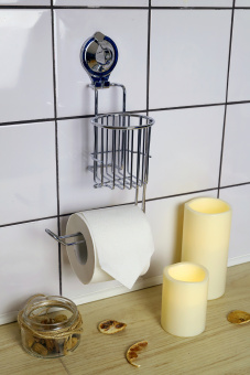  Держатель для туалетной бумаги с держателем для дезодоранта Delphinium Air-lock "BI-3105", хром
