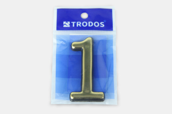 Цифра дверная Trodos "1", золото
