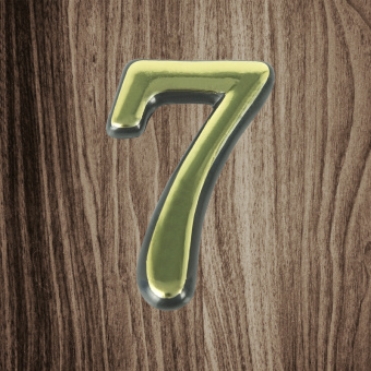 Цифра дверная Trodos "7", золото
